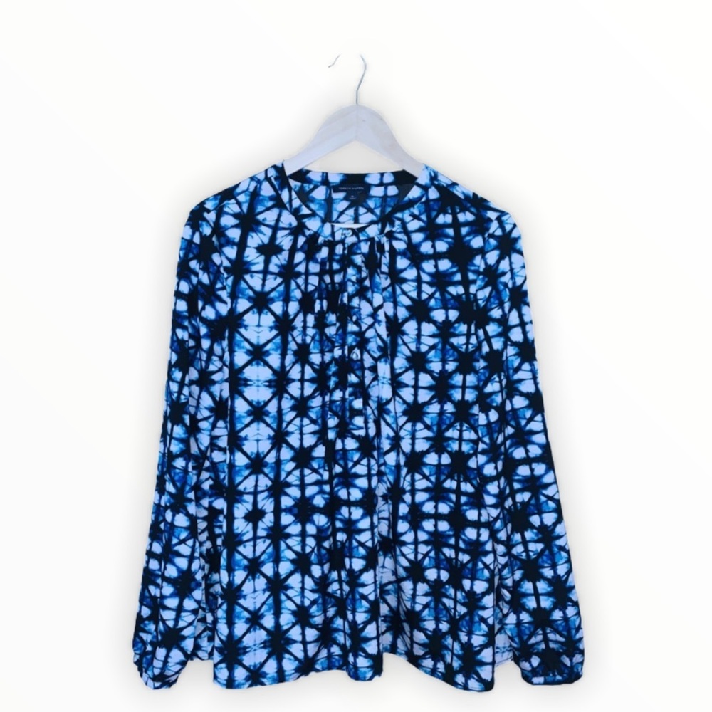 EUC Tommy Hilfiger Tie-Dyed Baby Doll Blouse